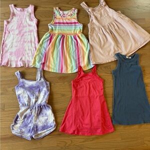 Colorful Girls' Dresses and Romper Set